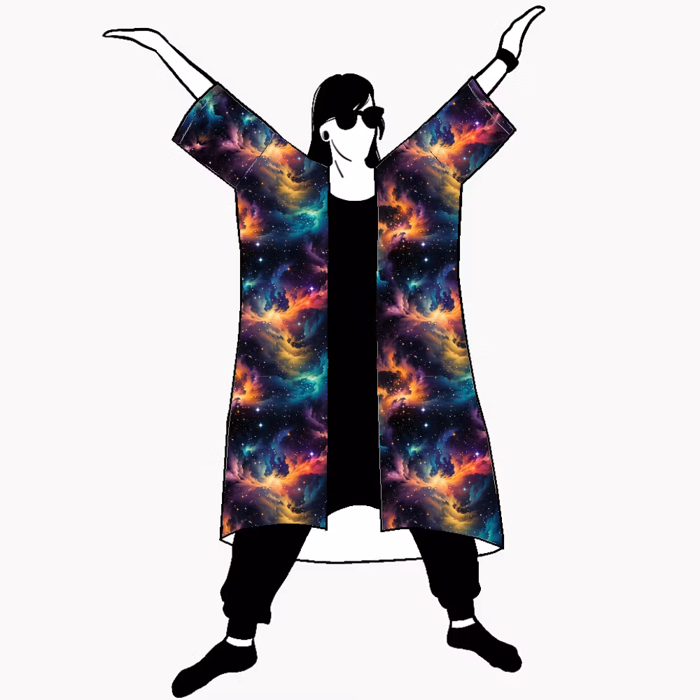 Fire sky Jersey kimono
