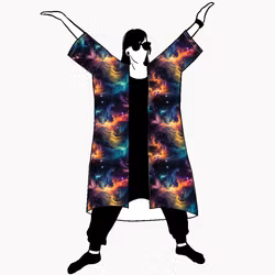 Fire sky Jersey kimono
