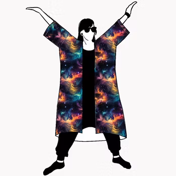 Fire sky Jersey kimono