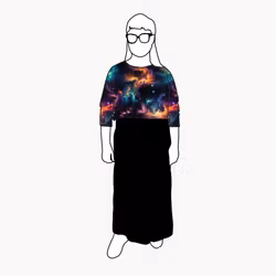 Fire sky Boxy Top & Boxy Crop