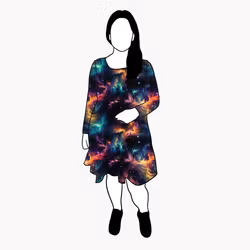 Fire sky Flow Dress