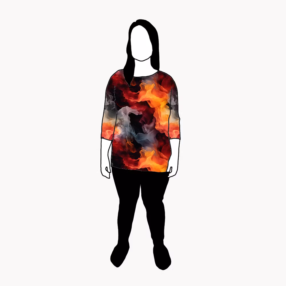 Orange Ink Boxy Top & Boxy Crop