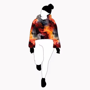 Orange Ink Crop top deluxe