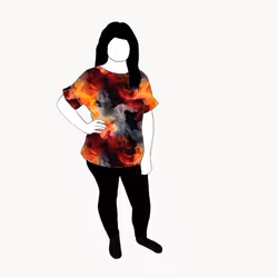 Orange Ink Oversized T-shirt