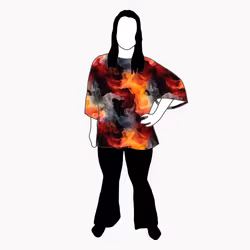 Orange Ink Kimono Tee