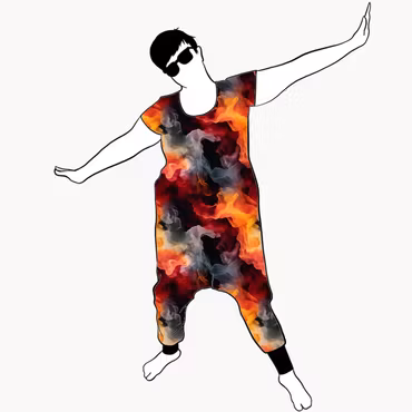 Orange Ink Jumpsuit (alla ärmlängder)