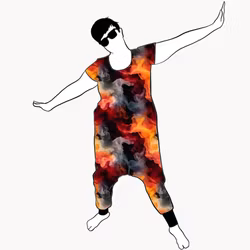 Orange Ink Jumpsuit (alla ärmlängder)