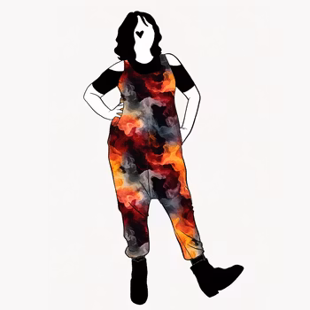 Orange Ink Jumpsuit (alla ärmlängder)