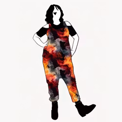 Orange Ink Jumpsuit (alla ärmlängder)