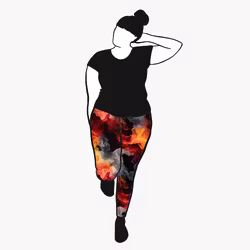 Orange Ink Leggings