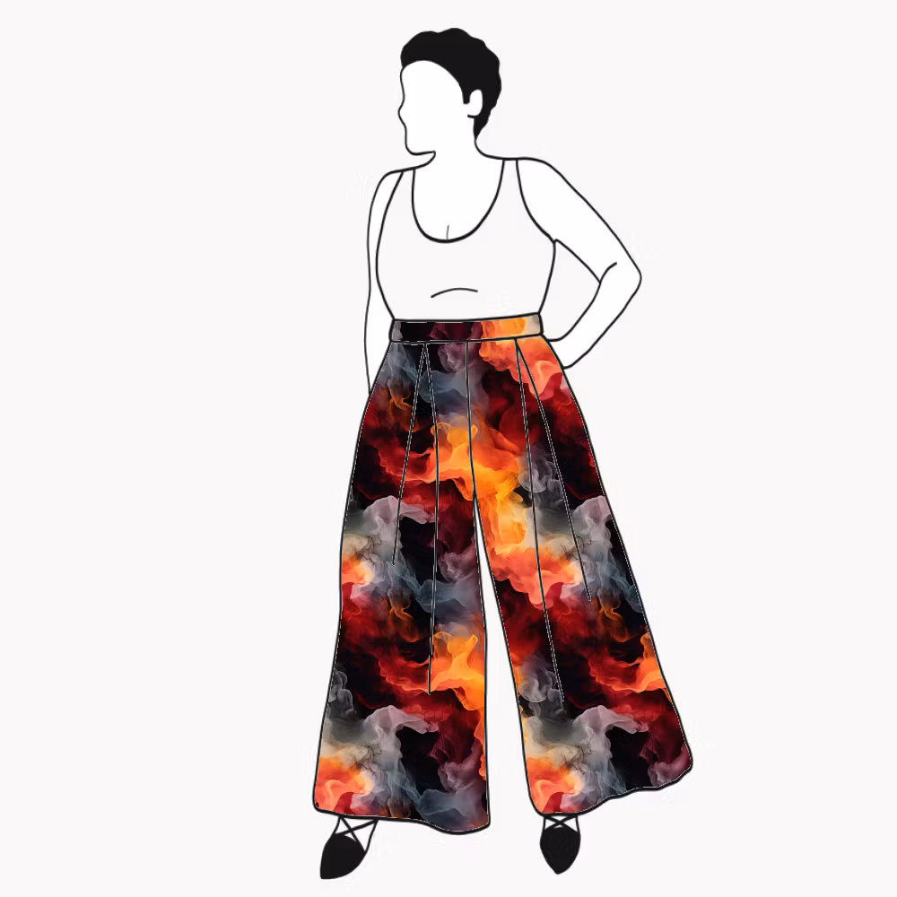 Orange Ink Culottes (långa & 3/4 långa)
