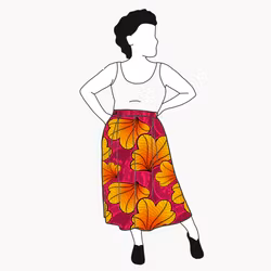 Funky Leaf Orange/Pink Culottes (långa & 3/4 långa)