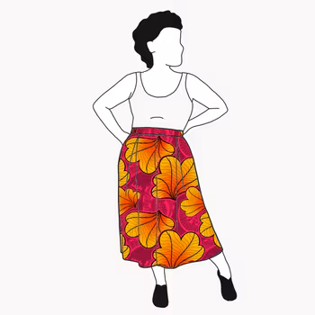 Funky Leaf Orange/Pink Culottes (långa & 3/4 långa)
