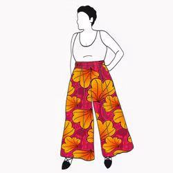 Funky Leaf Orange/Pink Culottes (långa & 3/4 långa)