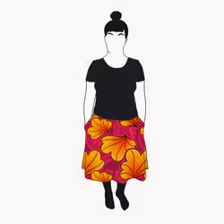 Funky Leaf Orange/Pink Kjol