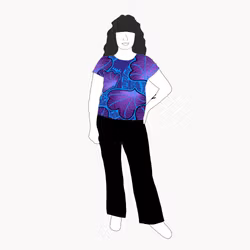 Funky Leaf Blue/Purple T-shirt
