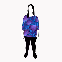 Funky Leaf Blue/Purple Boxy Top & Boxy Crop