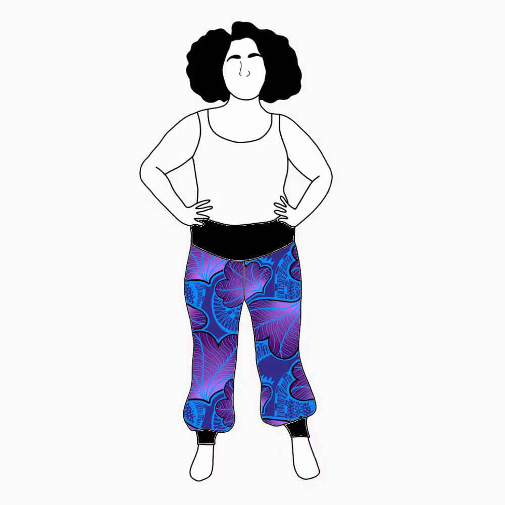 Funky Leaf Blue/Purple Yogabyxa