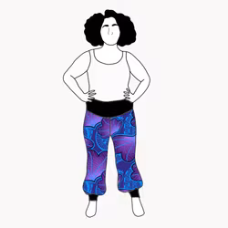 Funky Leaf Blue/Purple Yogabyxa