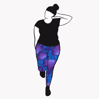 Funky Leaf Blue/Purple Leggings