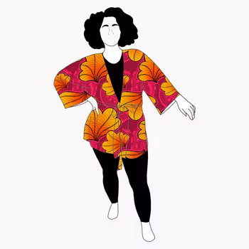 Funky leaf pink/orange Linas special