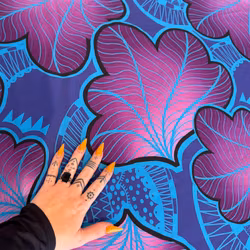 Funky leaf blue/purple Wrap skirt