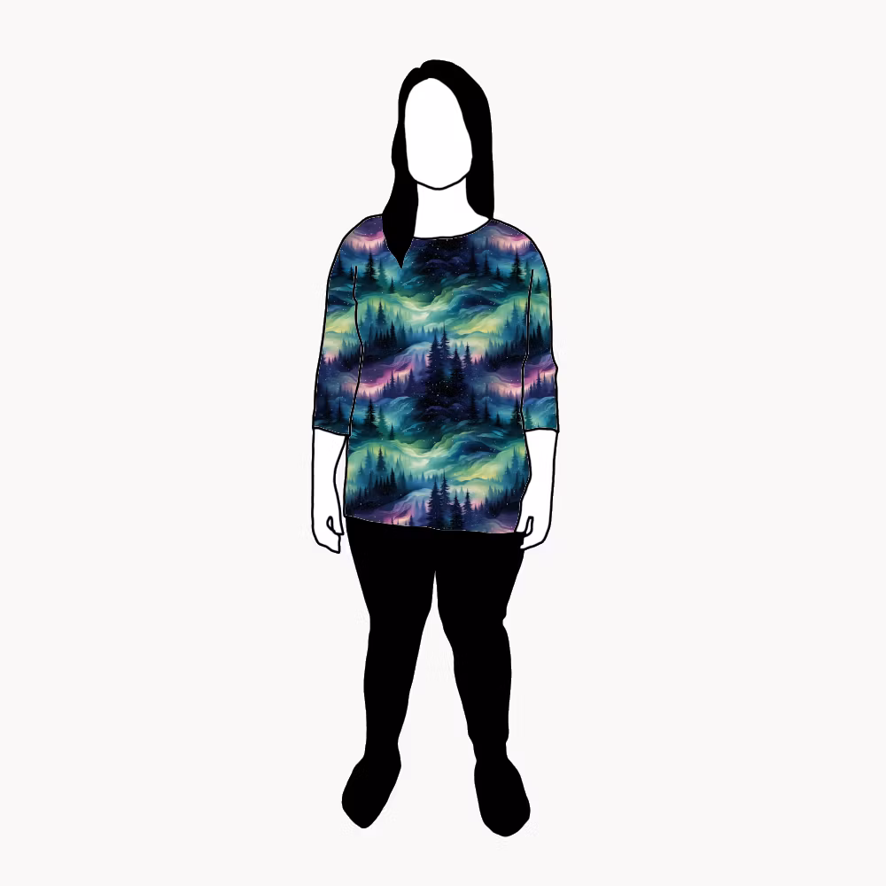 Northern lights Boxy Top & Boxy Crop