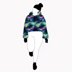 Northern lights Crop top deluxe