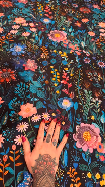 Embroidery  All in one suit Viskos