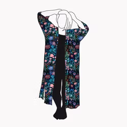 Embroidery Kaftan med slitsar