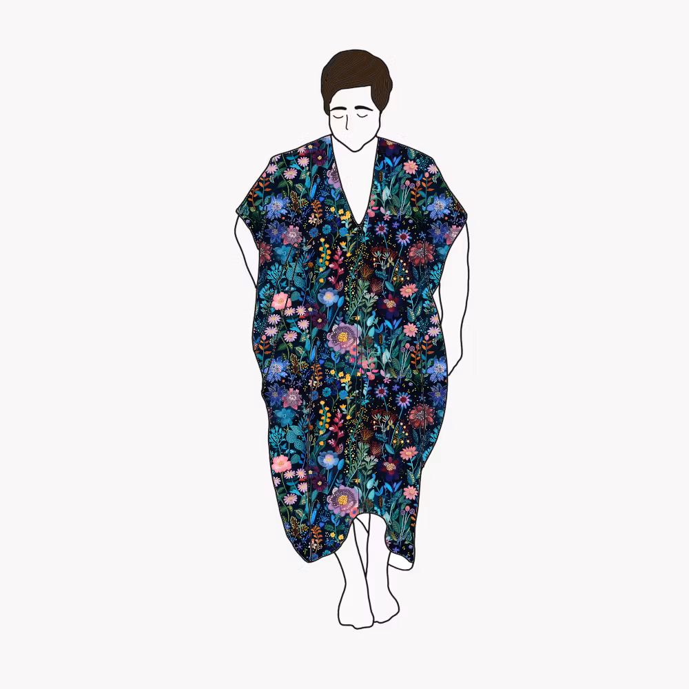 Embroidery Nya kaftan dress