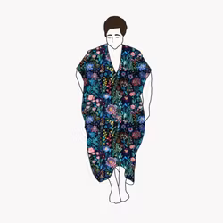 Embroidery Nya kaftan dress