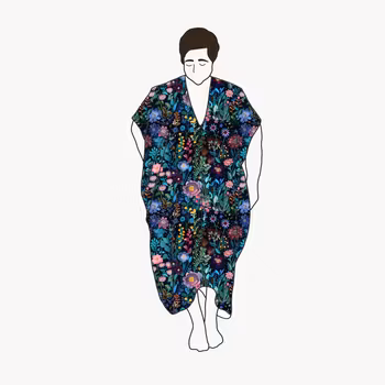 Embroidery Nya kaftan dress