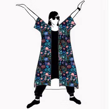 Embroidery Kimono/Kaftan