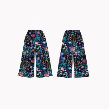 Embroidery Wrap pants