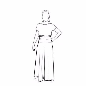 Palazzo byxa valfritt tyg