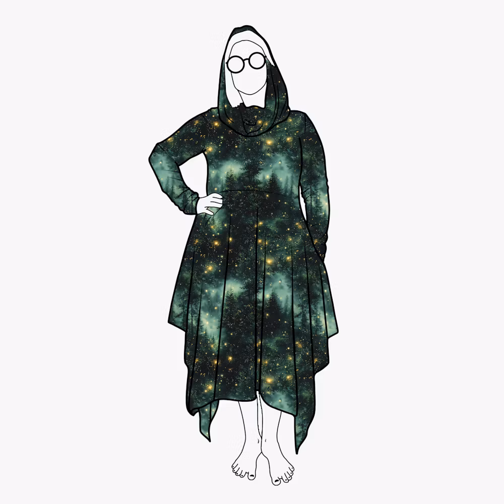 Cozy dress Green Forest - Designa din egen klänning