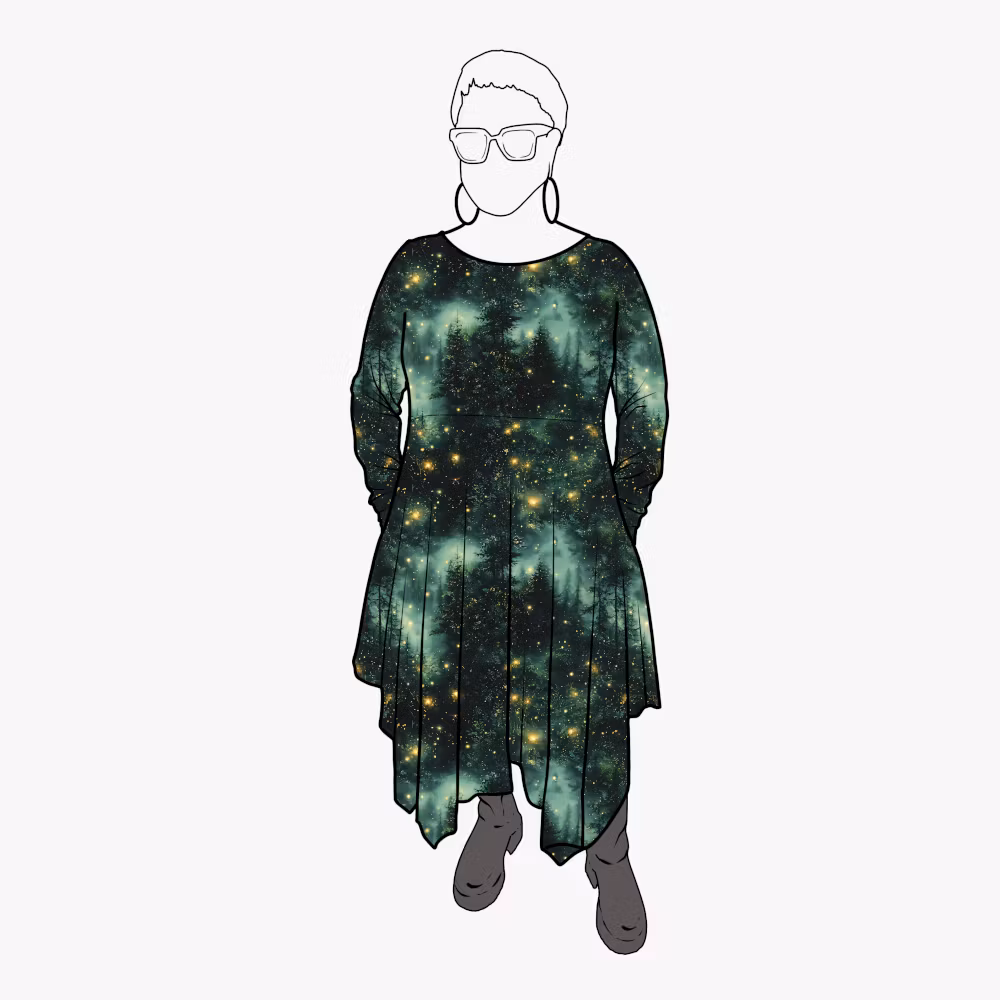 Cozy dress Green Forest - Designa din egen klänning