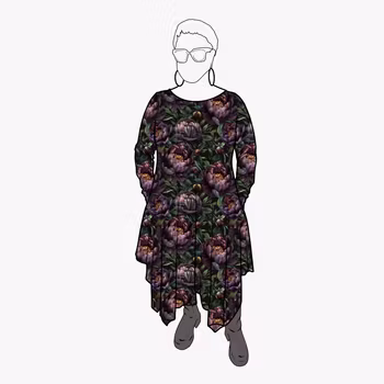 Cozy dress Peony Night - Designa din egen klänning