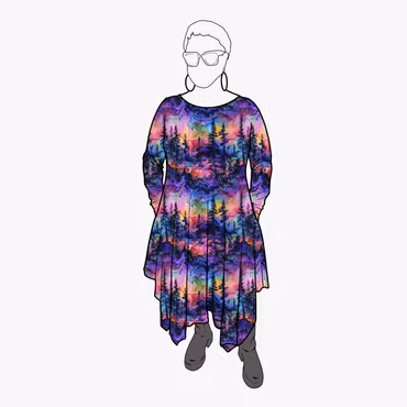 Cozy dress Rainbow Forest - Designa din egen klänning