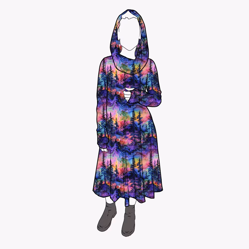 Cozy dress Rainbow Forest - Designa din egen klänning