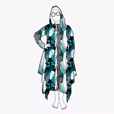 Cozy dress Fluid Teal - Designa din egen klänning