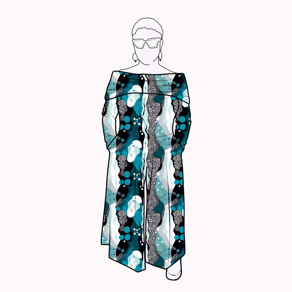 Palazzo Jumpsuit - Fluid Teal