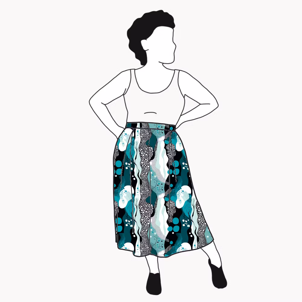 Fluid Teal Culottes (långa & 3/4 långa)