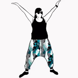 Fluid Teal Haremsbyxor