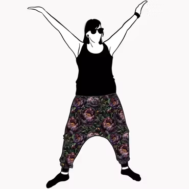 Peony night Haremsbyxor