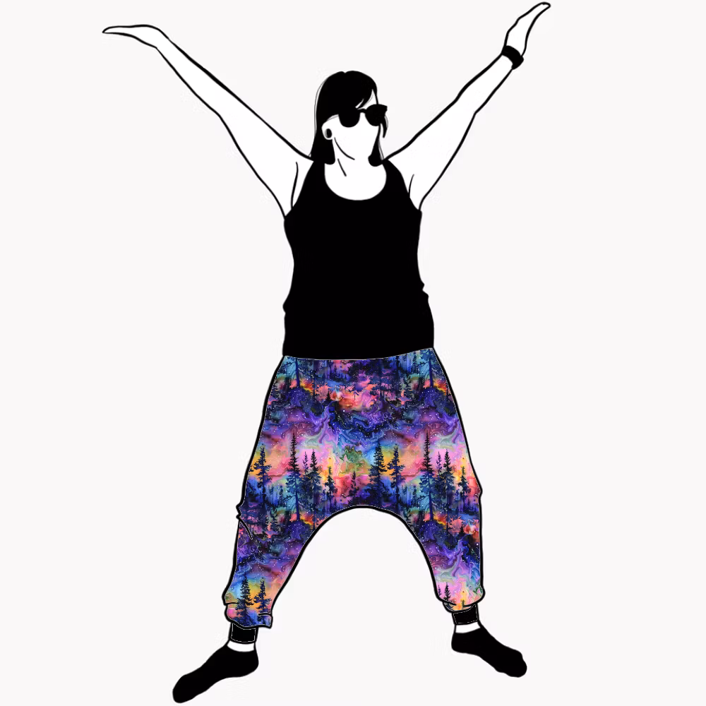 Rainbow forest Haremsbyxor