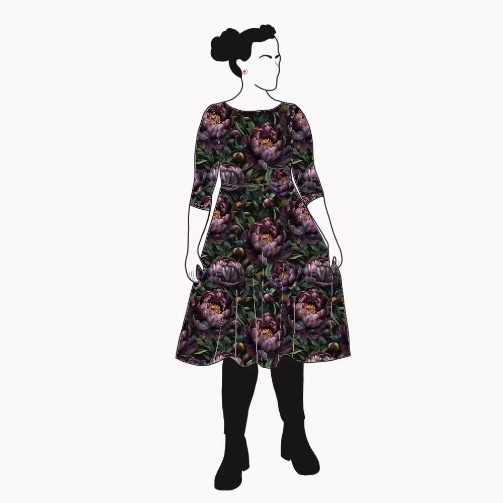 Peony night Snurrklänning