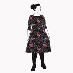 Peony night Snurrklänning