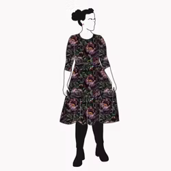 Peony night Snurrklänning